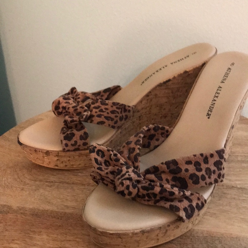 Animal print sandals
